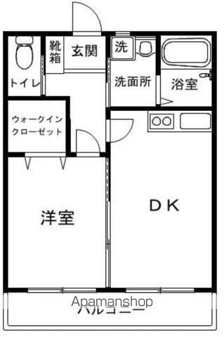 カトルセゾン(1LDK/7階)の間取り写真