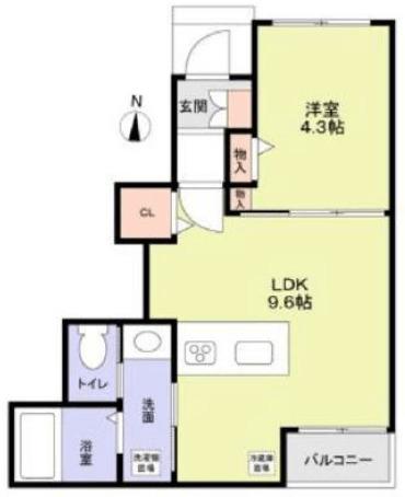 FORESTMAISON大島(1LDK/1階)の間取り写真