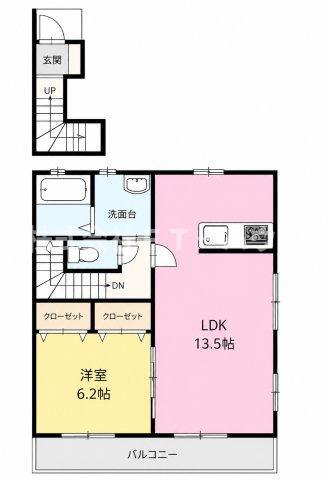 メゾングリーンパークS-1(1LDK/2階)の間取り写真