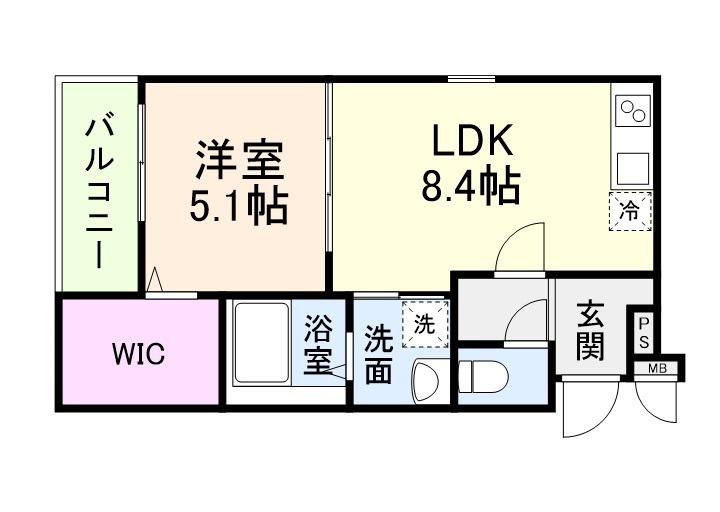 フジパレス今川I番館(1LDK/2階)の間取り写真