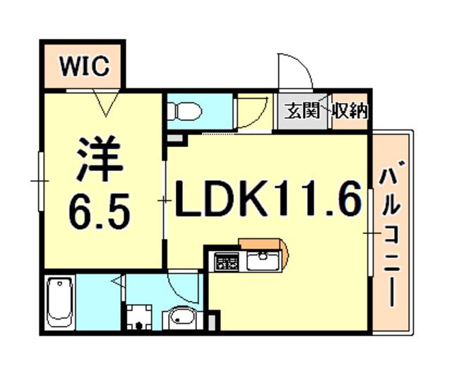 メゾングランデュール(1LDK/1階)の間取り写真