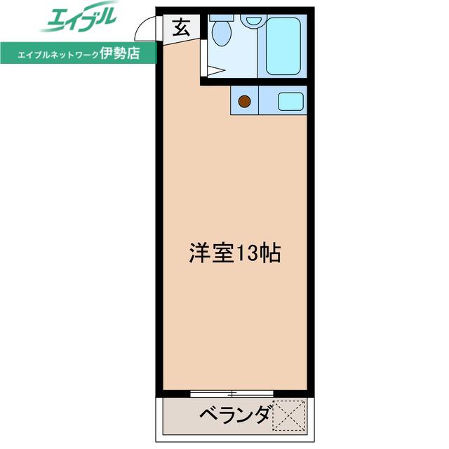 ファイネスうらのはし(ワンルーム/3階)の間取り写真