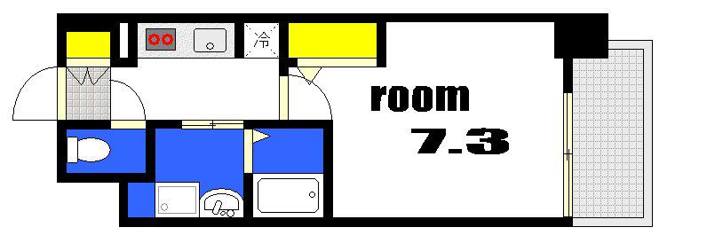 S-RESIDENCE国泰寺町一丁目(1K/10階)の間取り写真