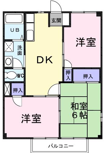 ハイツオリーブ(3DK/1階)の間取り写真