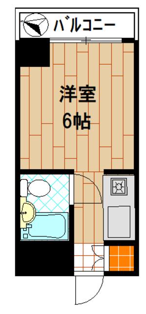菊名センチュリー21(1K/2階)の間取り写真