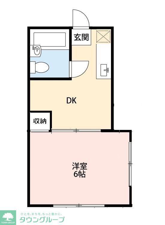 バレンティア(1K/1階)の間取り写真
