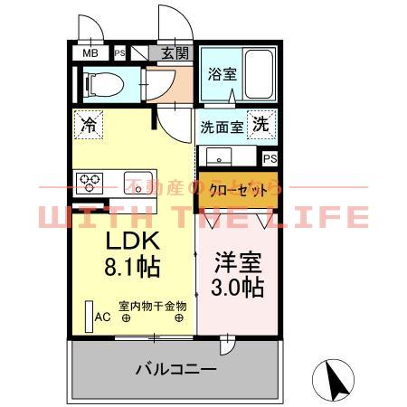 CASTILLO(1LDK/3階)の間取り写真