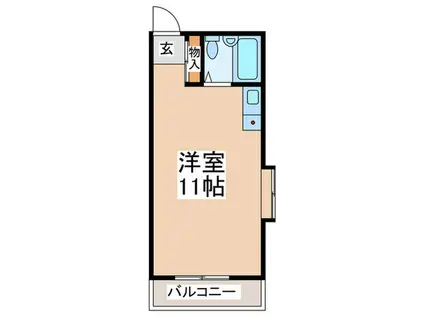 パビヨンかしわ台(ワンルーム/3階)の間取り写真