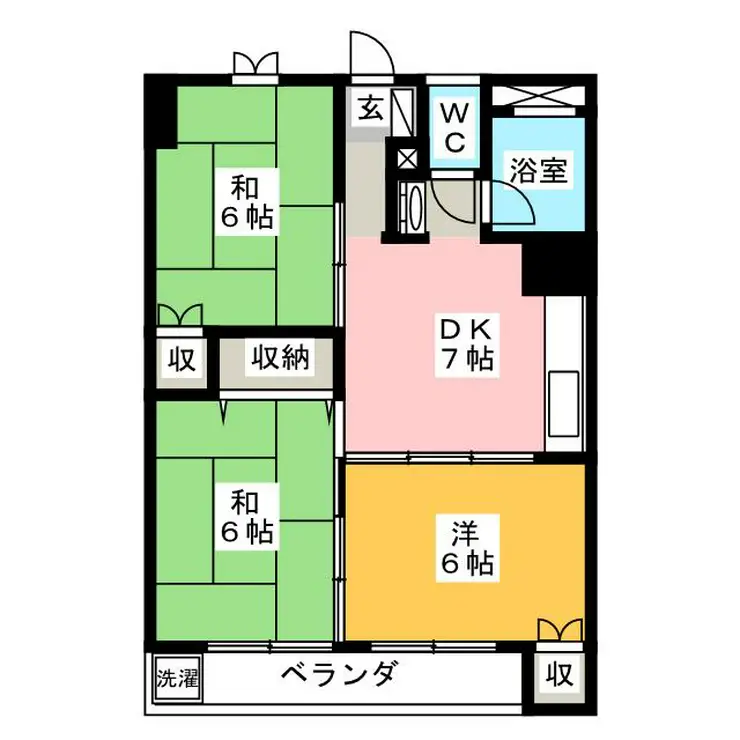 蓮見マンション 4階階 間取り