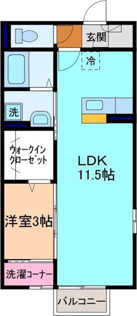 セントルイン七番館(1LDK/1階)の間取り写真