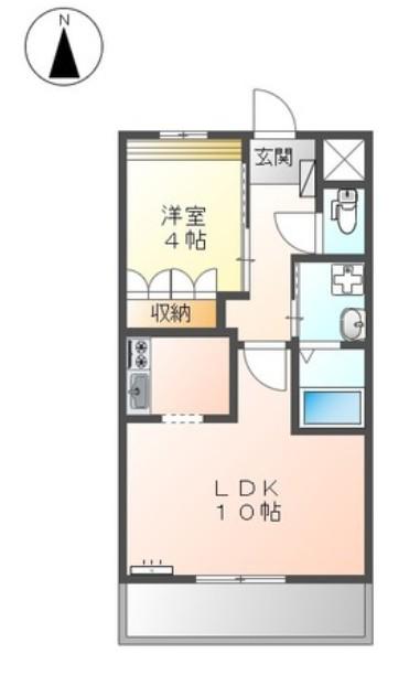 サリエンテ(1LDK/2階)の間取り写真