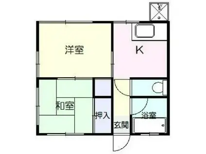 グランベールSY(2K/1階)の間取り写真