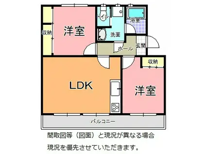 住谷マンション(2LDK/4階)の間取り写真