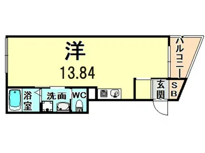 コンフォート武庫之荘東(ワンルーム/3階)の間取り写真