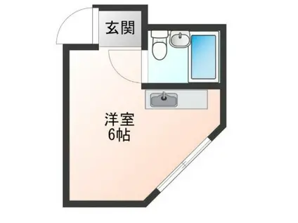 コーポ細川(ワンルーム/2階)の間取り写真
