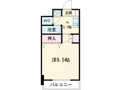 エストシエル 東宿郷一丁目マンション(1K/8階)の間取り写真