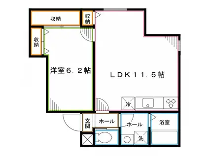 ココペリハウスMEJIRO(1LDK/2階)の間取り写真
