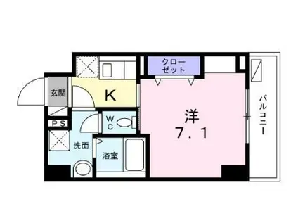 スアヴィス平塚宝町(1K/3階)の間取り写真