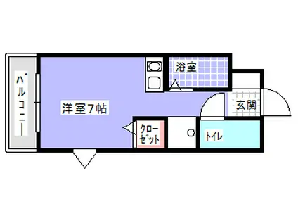 TA・KEビル筑紫野401(ワンルーム/4階)の間取り写真