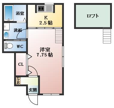 FREEDOM CONCEPTS 一津屋 猫の家(1K/1階)の間取り写真
