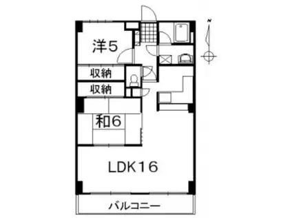 セントラルハイツ(2LDK/3階)の間取り写真