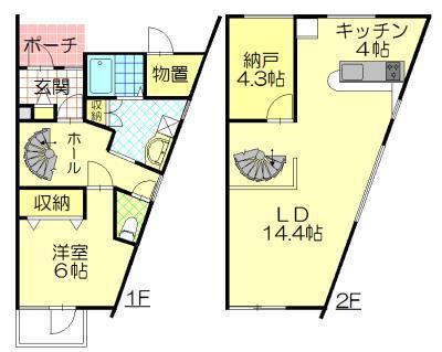 風の清澄B棟(1SLDK/1階)の間取り写真