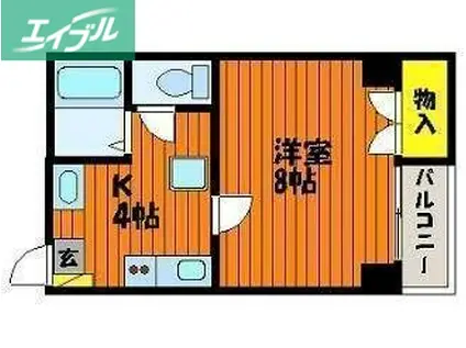 はなやびる(1K/2階)の間取り写真