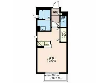 シャーメゾンA(ワンルーム/1階)の間取り写真