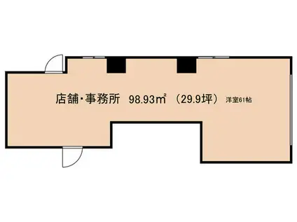 フジIII(ワンルーム/1階)の間取り写真