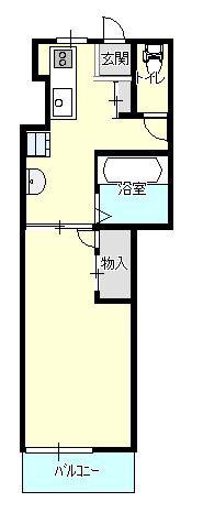 エコーマンション(1DK/1階)の間取り写真