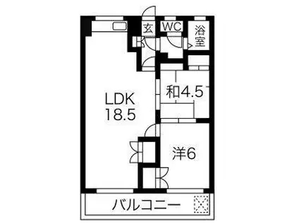 プリミエール平和ヶ丘(2LDK/4階)の間取り写真