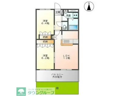 サンシャインA.江藤(2LDK/1階)の間取り写真