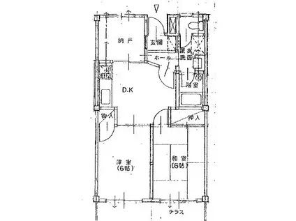 エルム下松(3DK/1階)の間取り写真