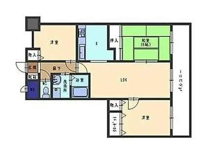 メゾン無憂館II(3LDK/3階)の間取り写真