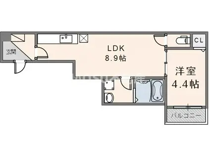 グラン シティ(1LDK/2階)の間取り写真