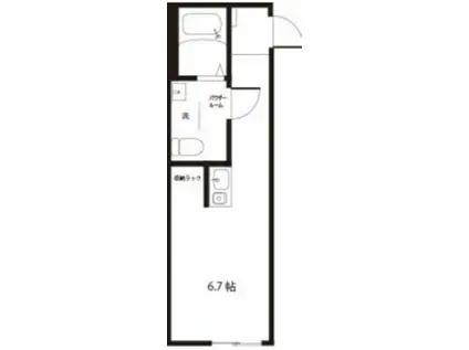 LIGHTHOUSE蕨中央(ワンルーム/2階)の間取り写真