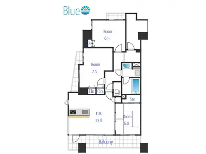 プレジデントステージ辻堂湘南C-X(3LDK/2階)の間取り写真