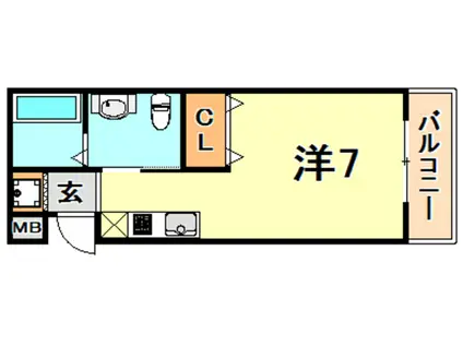 GIULIA須磨浦I(ワンルーム/1階)の間取り写真