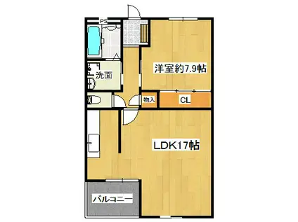 コトブキマンション(1LDK/4階)の間取り写真