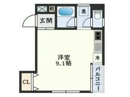 Nポート大供マンション(1K/2階)の間取り写真