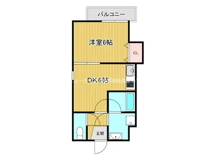 プロスパー大日(1DK/3階)の間取り写真