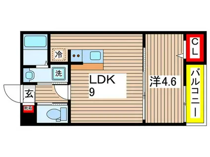ARRIVO MAIA(1LDK/2階)の間取り写真