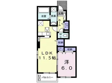 リオ・グランデ直方1番館(1LDK/1階)の間取り写真