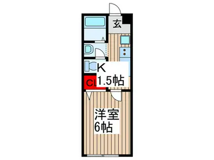 VILLART日進(1K/1階)の間取り写真