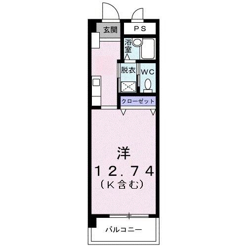 アーバンビューとまり(ワンルーム/5階)の間取り写真