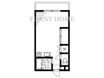 マルーンタウン(ワンルーム/1階)の間取り写真