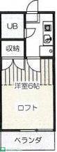 ハイツ柏葉(1K/2階)の間取り写真