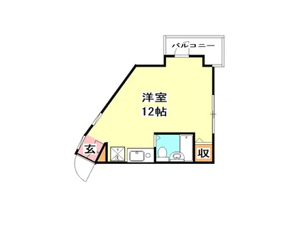 ファーストヒル(ワンルーム/6階)の間取り写真