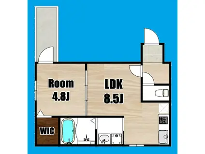 FUJIPALACE大和田V番館(1SLDK/3階)の間取り写真