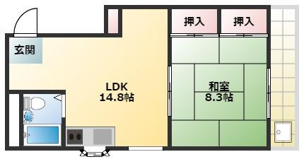 大広第2ビル(2DK/3階)の間取り写真